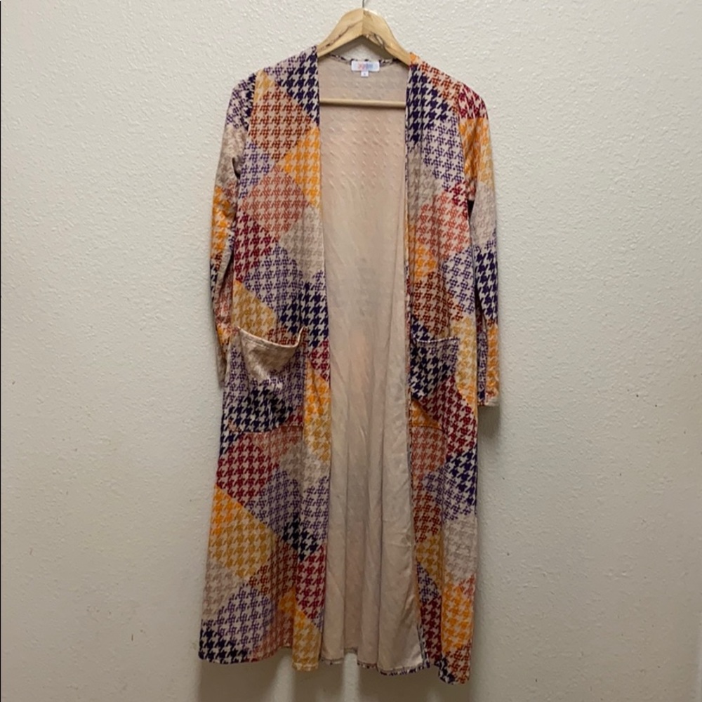 NWT Lularoe Sarah Duster Houndstooth Small